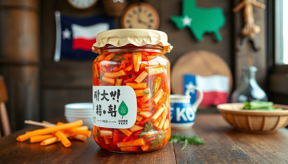 Experience the Heart of Texas and Korean Tradition with Our Handcrafted Fish Sauce Kimchi for Gut Health and Flavor